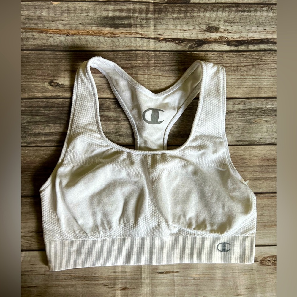 NEW LARGE CHAMPION white sports bra